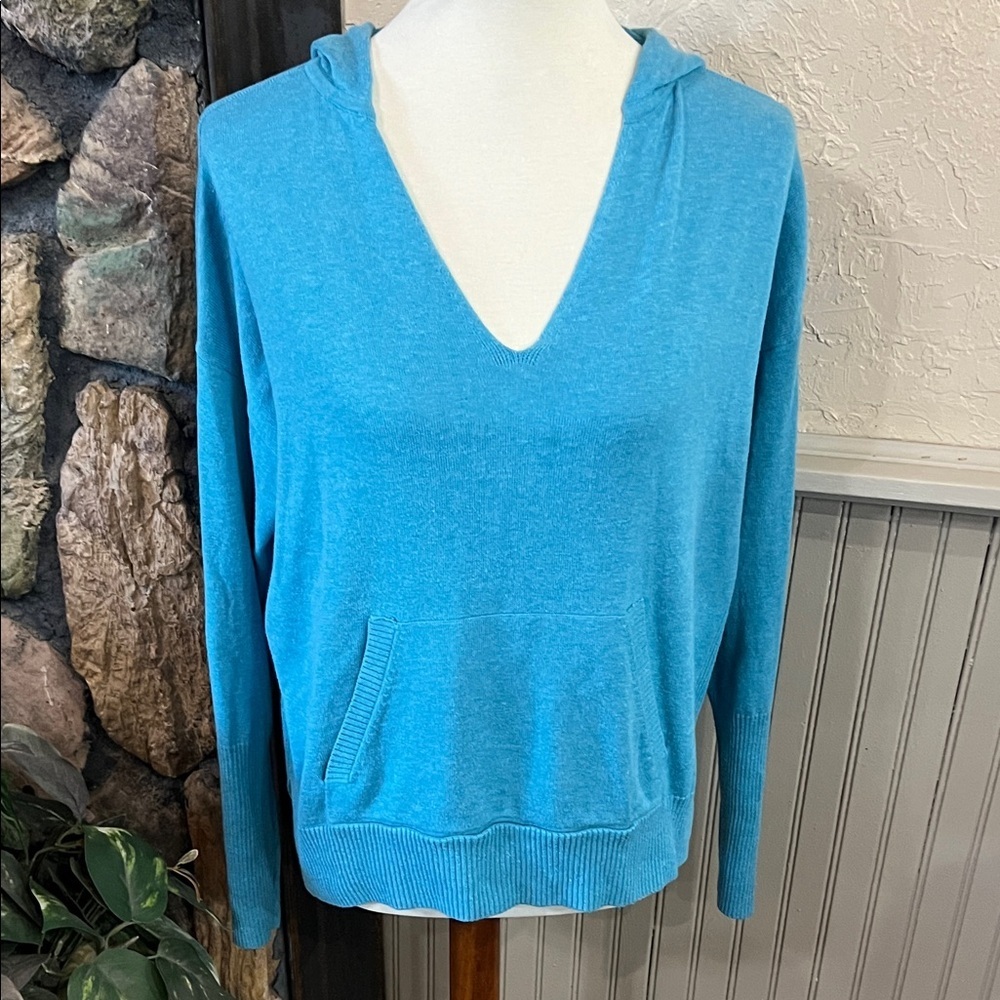 CAbi Turquoise V-Neck Hoodie